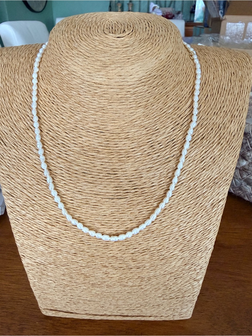 Classic & Dainty Freshwater Pearl Necklace - 15” to 18” with extender attached